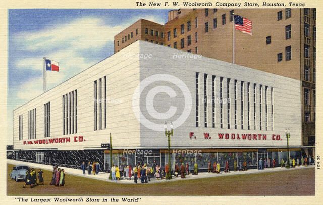 The new FW Woolworth Company store, Houston, Texas, USA, 1950. Artist: Unknown