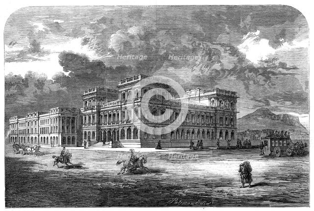 The new General Post Office, about to be erected at Edinburgh, 1861. Creator: Paterson.
