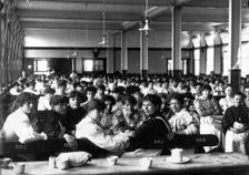 The new girl’s dining room, York, Rowntree factory, Yorkshire, 1900