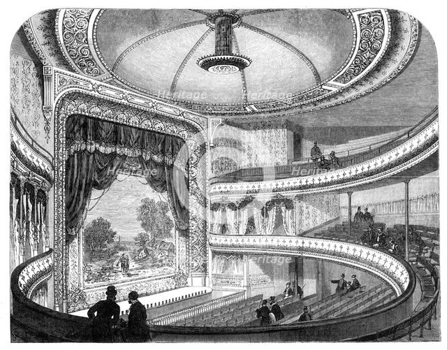 The new Globe Theatre, Strand, 1869. Creator: Unknown.