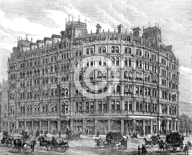 The new Grand Hotel, Charing-Cross (on the site of Northumberland House), 1880. Creator: Unknown.