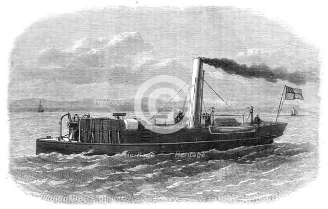 The new gun-boat Staunch, built at Elswick, Newcastle-on-Tyne, 1868. Creator: Unknown.