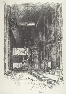 The New Gun-Pit, 1916. Creator: Joseph Pennell
