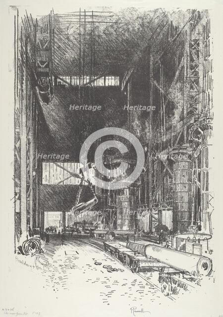 The New Gun-Pit, 1916. Creator: Joseph Pennell.