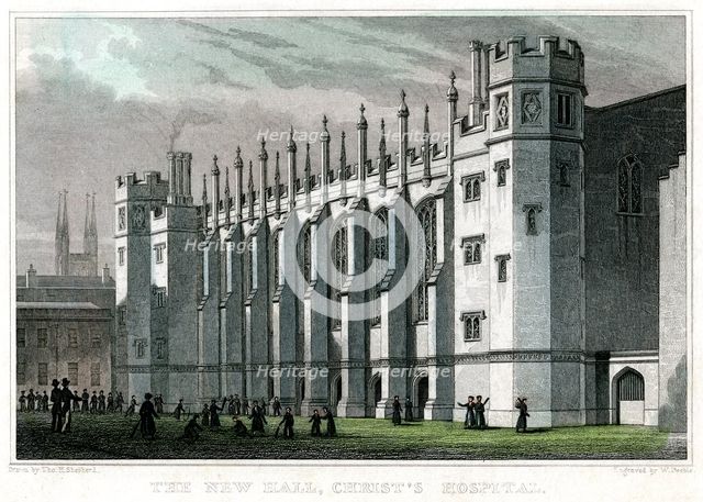 The New Hall, Christ's Hospital, London, 1828.Artist: William Deeble