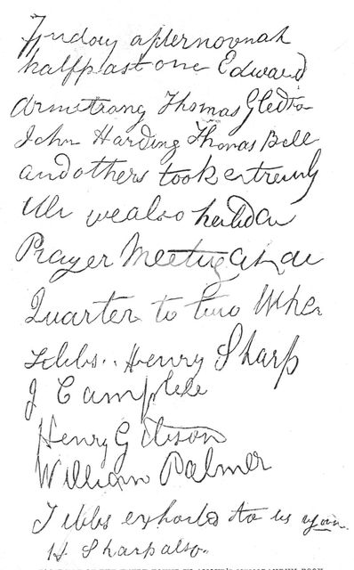 The New Hartley Pit Calamity: facsimile of the entry found in Amour's memorandum-book, 1862. Creator: Unknown.