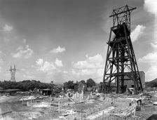 The new headgear at Kilnhurst colliery, South Yorkshire, 1957. Creator: Michael Walters
