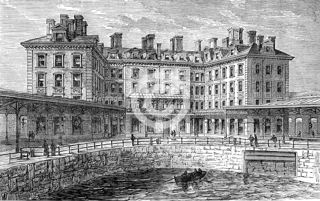 The new hotel and railway terminus at Holyhead, 1880. Creator: Unknown.