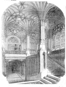 The New Houses of Parliament - Members Staircase, House of Commons, 1854. Creator: Unknown
