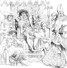 The New Houses of Parliament - Queen Catherine before Henry VIII, 1854. Creator: Unknown