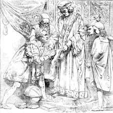 The New Houses of Parliament - Sebastian Cabot before Henry VII, 1854. Creator: Unknown