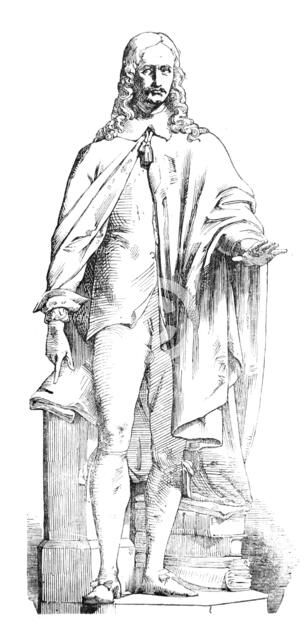 The New Houses of Parliament - Statue of Selden, 1854. Creator: Unknown.