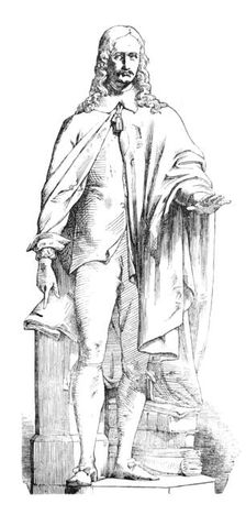 The New Houses of Parliament - Statue of Selden, 1854. Creator: Unknown