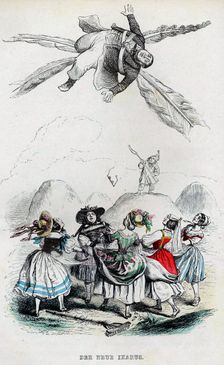 The New Icarus, 1840s. Creator: Grandville, Jean-Jacques (1803-1847)