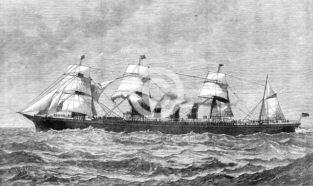 The new Inman steam-ship City of Rome, for Liverpool and New York, 1881. Creator: Unknown.