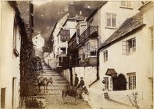 The New Inn and street, Clovelly, Devon, late 19th or early 20th century