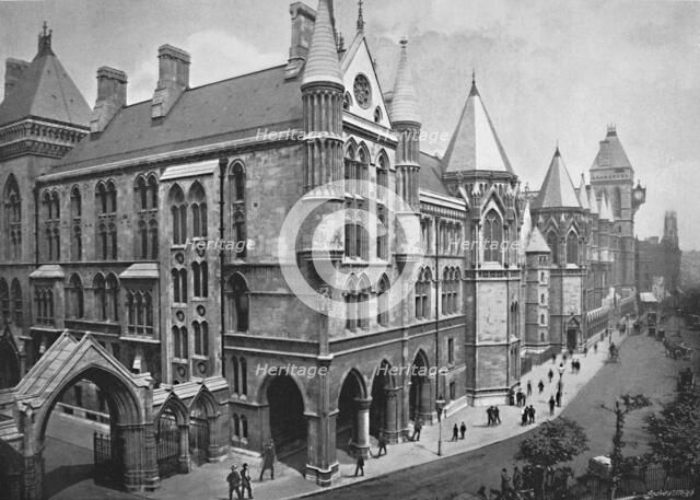 'The New Law Courts, London', c1896. Artist: Valentine & Sons.