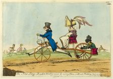 The New Long Back'd Hobby made to carry Three without Kicking, published June 19, 1819. Creator: William Heath