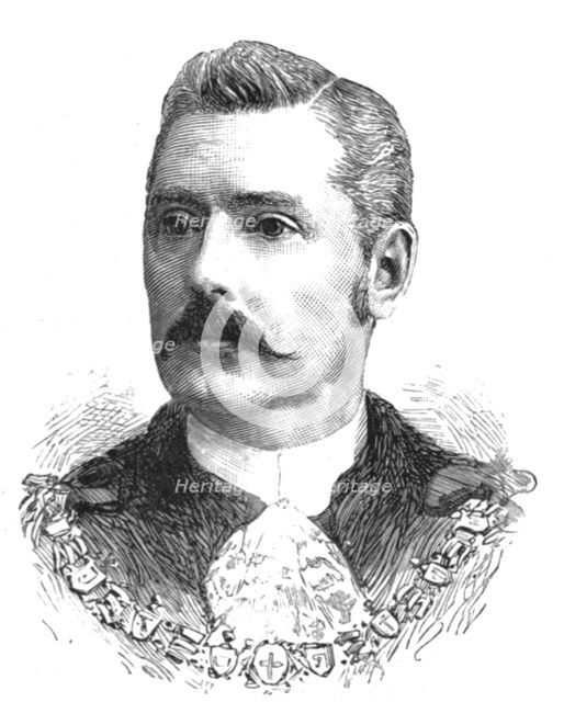 ''The new Lord Mayor and Sheriffs; Mr. A.J. Newton, Sheriff of London and Middlesex', 1888. Creator: Unknown.