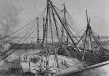 The new Machina at the San Fernando dock, Havana, Cuba, 1883. Creator: Tomás Carlos Capuz