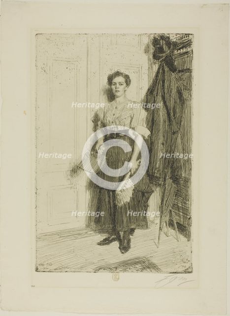 The New Maid, 1909. Creator: Anders Leonard Zorn.