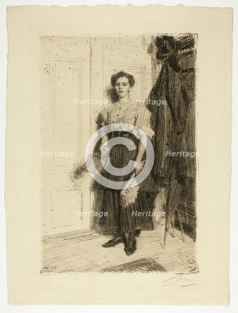 The New Maid, 1909. Creator: Anders Leonard Zorn.