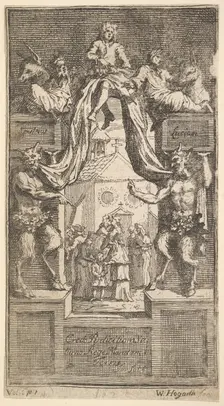 The New Metamorphosis: Frontispiece, Vol.1, 1724. Creator: William Hogarth
