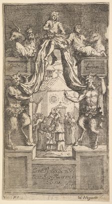 The New Metamorphosis: Frontispiece, Vol.1, 1724. Creator: William Hogarth