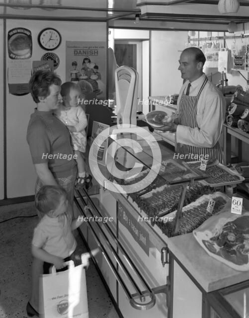 The new metric system of buying food, Stocksbridge, near Sheffield, South Yorkshire, 1966. Artist: Michael Walters
