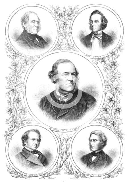 The New Ministry: The Secretaries of State, 1869. Creator: Unknown.