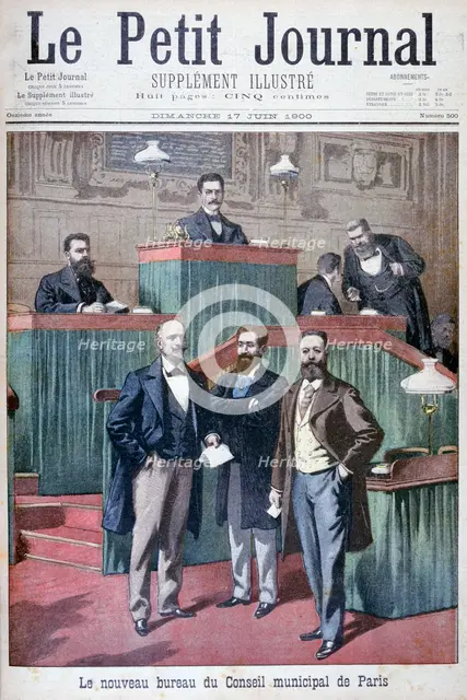 The new municipal council of Paris, 1900. Artist: Eugene Damblans