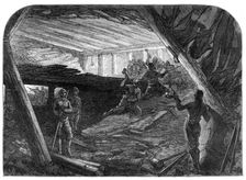 The new overland route to India and the railway tunnel of the Alps:...working galleries, 1869. Creator: Unknown