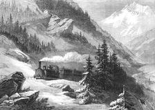 The new overland route to India: Mont Cenis Railway - ascent from Lanslebourg, 1869. Creator: Unknown