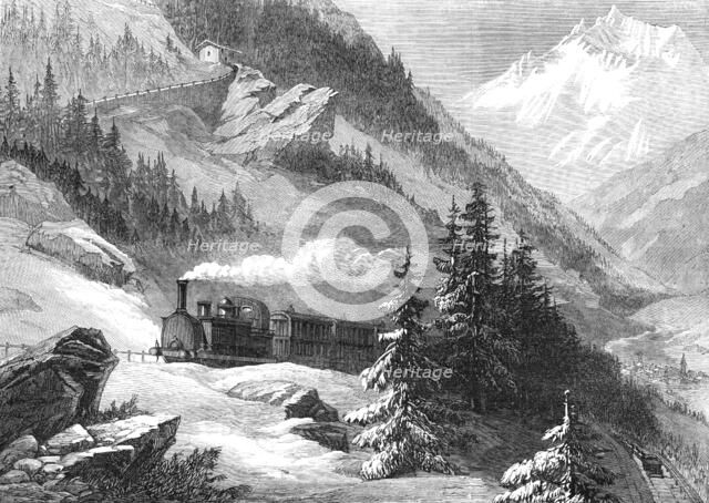 The new overland route to India: Mont Cenis Railway - ascent from Lanslebourg, 1869. Creator: Unknown.