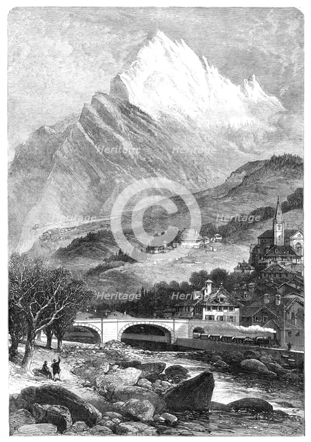 The new overland route to India: Mont Cenis Railway - St. Michel, 1869. Creator: Unknown.