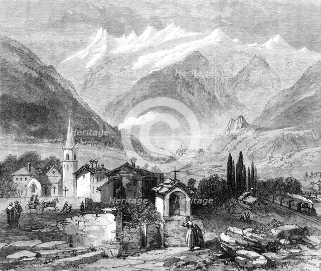 The new overland route to India: Modane, at the north end of the tunnel under Mont Cenis, 1869. Creator: Unknown.