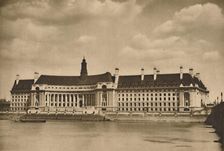 The New Palace on the Thames that is the Headquarters of the London County Council c1935. Creator: Unknown