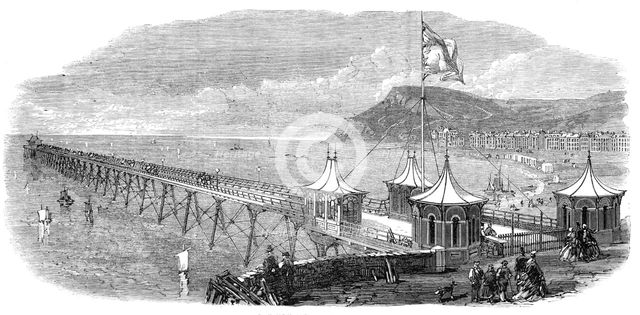 The new pier at Aberystwith, 1865. Creator: Unknown.