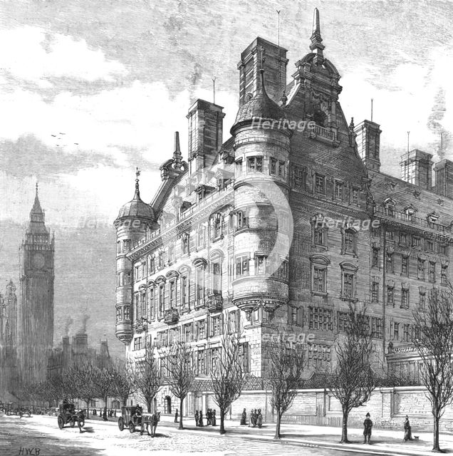 ''The New Police Offices on the Victoria Embankment', 1890. Creator: Unknown.