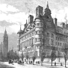 'The New Police Offices on the Victoria Embankment 1890. Creator: Unknown