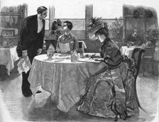'The New Prince Fortunatus, by William Black; She wrote her letter while Jim was in shy... 1890. Creator: W Small
