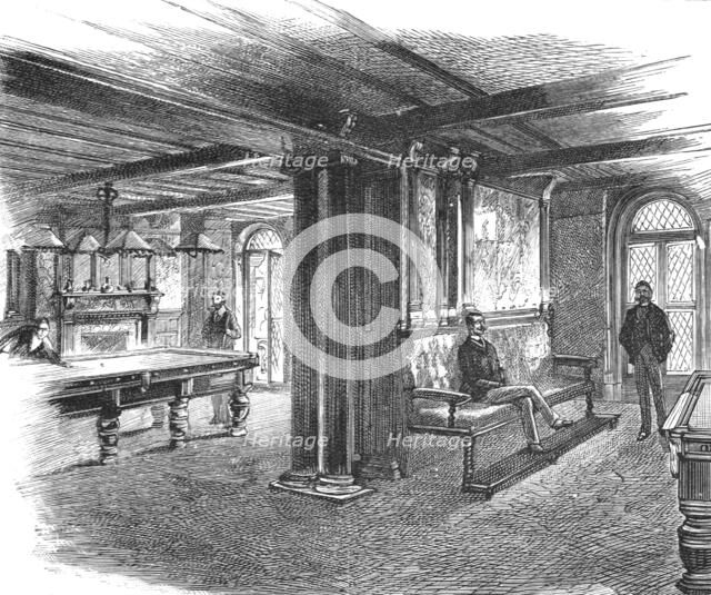 ''The new quarters of the Lyric Club, Coventry Street, W. The Billiard Room', 1888. Creator: Unknown.