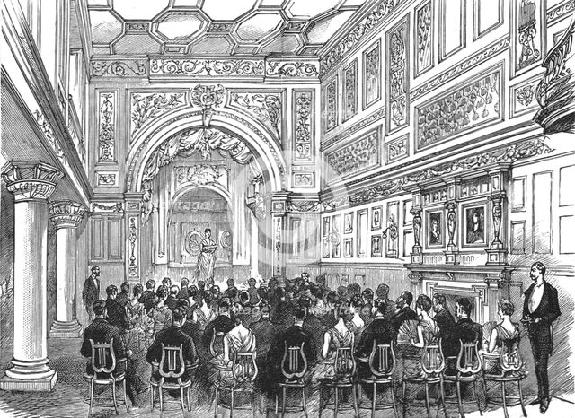 ''The new quarters of the Lyric Club, Coventry Street, W. The Theatre', 1888. Creator: Unknown.