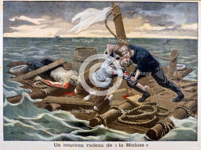 The new 'Raft of the Medusa', 1899.  Creator: F Meaulle.