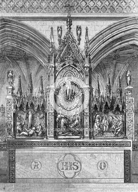 The new reredos in Exeter Cathedral, 1874. Creator: Unknown.