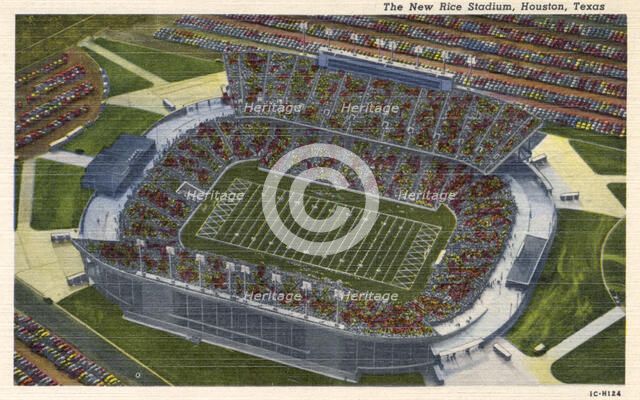 The New Rice Stadium, Houston, Texas, USA, 1951. Artist: Unknown