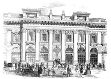 The new Royal Exchange - the north entrance, 1844. Creator: Unknown