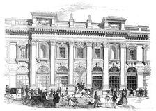 The new Royal Exchange - the north entrance, 1844. Creator: Unknown