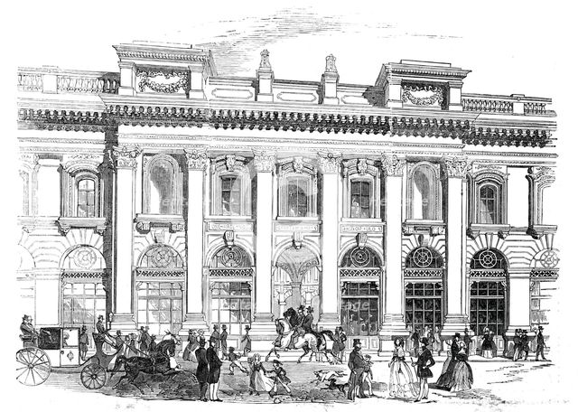 The new Royal Exchange - the north entrance, 1844. Creator: Unknown.