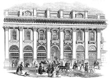 The new Royal Exchange - the south entrance, 1844. Creator: Unknown